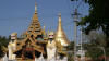 Golden Pagoda Outside Yangon, Myanmar