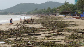 Debris on Nha Trang Beach