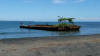 grounded Barge on Playa Negro Beach